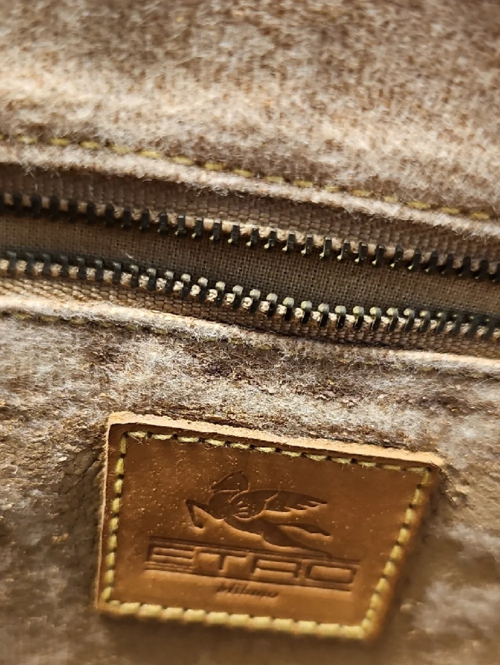 Etro Brown Paisley Leather Briefcase - Classic Travel Bag